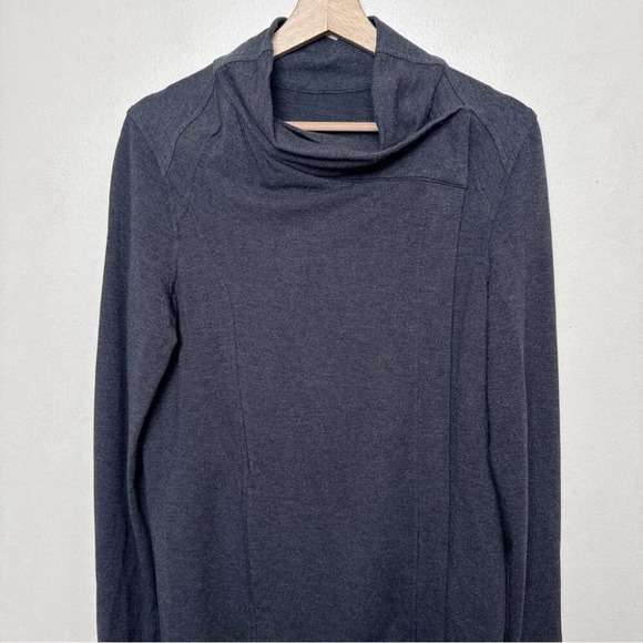Lululemon Womens 8 Coast Wrap Heathered Black - Picture 5 of 16